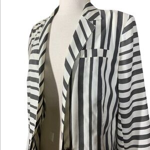 Sass & Bide Black and white striped two button blazer size 4